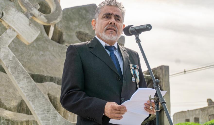 presidente de la Asociación de Veteranos de Necochea, Julio Zapata